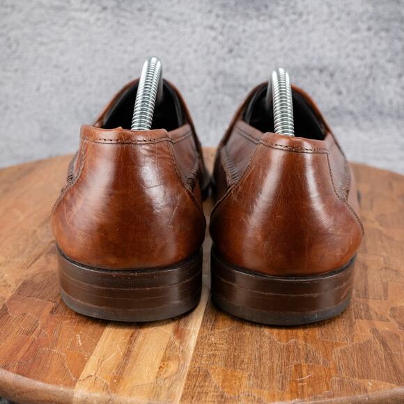 Principe Brown Hand Crafted Woven Vamp Penny Loafers 10 M Made in Spain - Picture 4 of 10